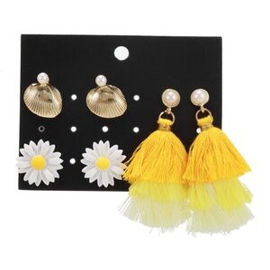 **BERENICE* 6-Pc Flower Tassel Fashion Earrings